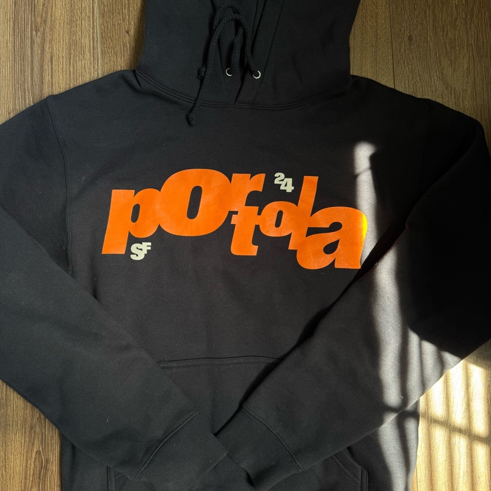 navy blue & orange Portola music festival 2024 hoodie
